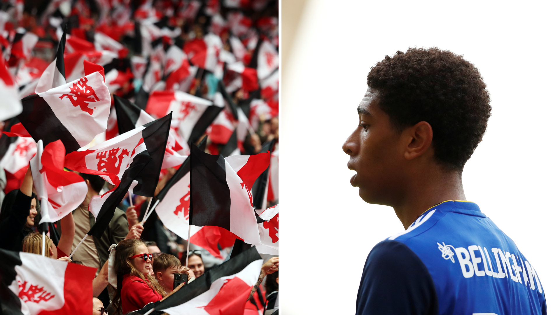 Manchester United fans and Jude Bellingham