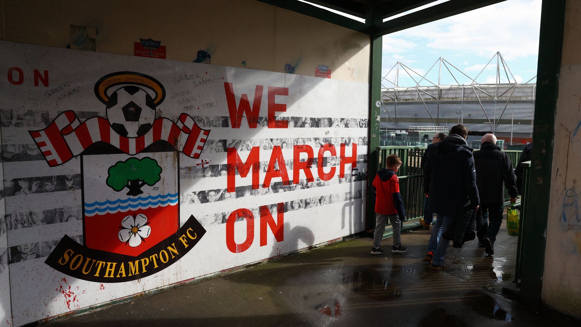 Outside St Mary's Stadium