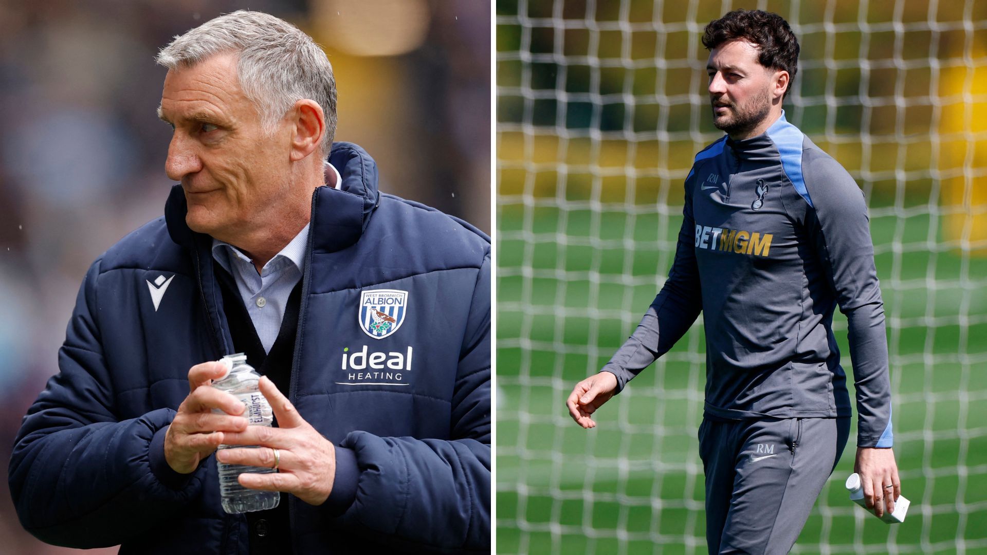 Tony Mowbray (left) & Ryan Mason (right)