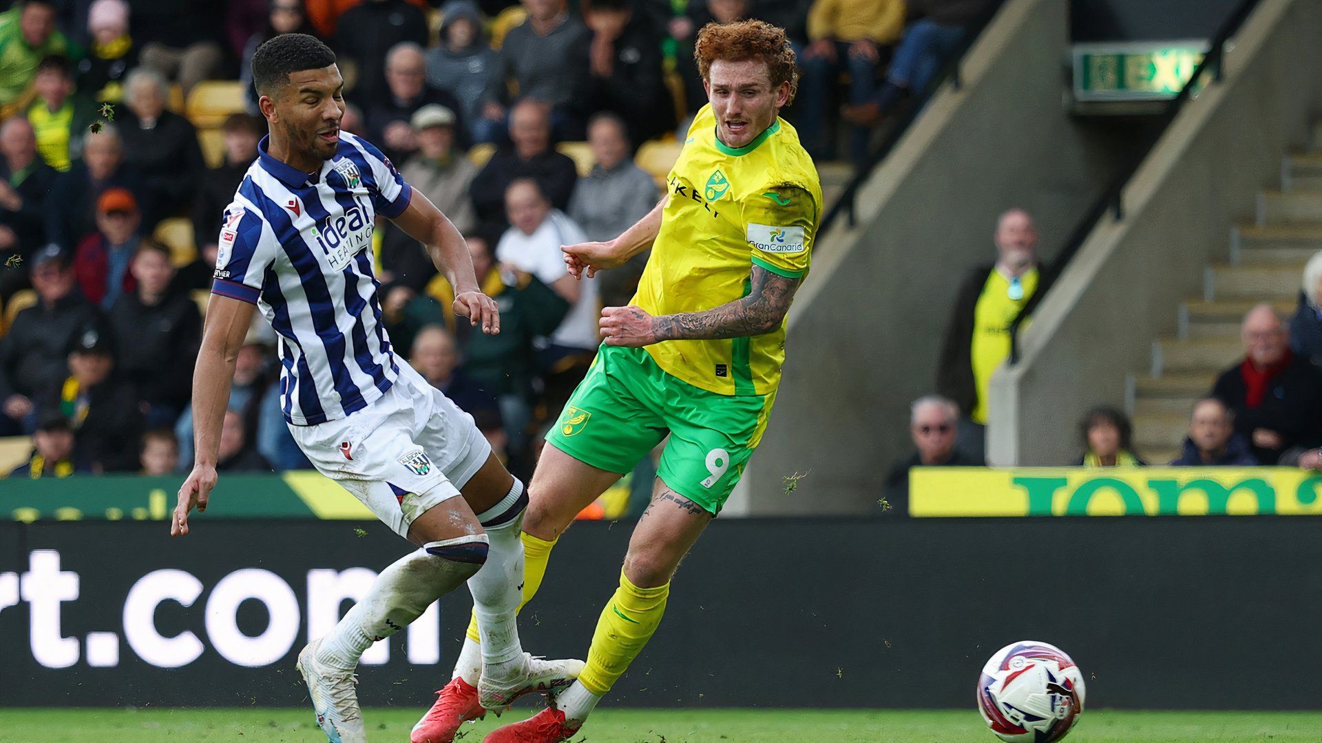 Norwich City's Josh Sargent v West Bromwich Albion