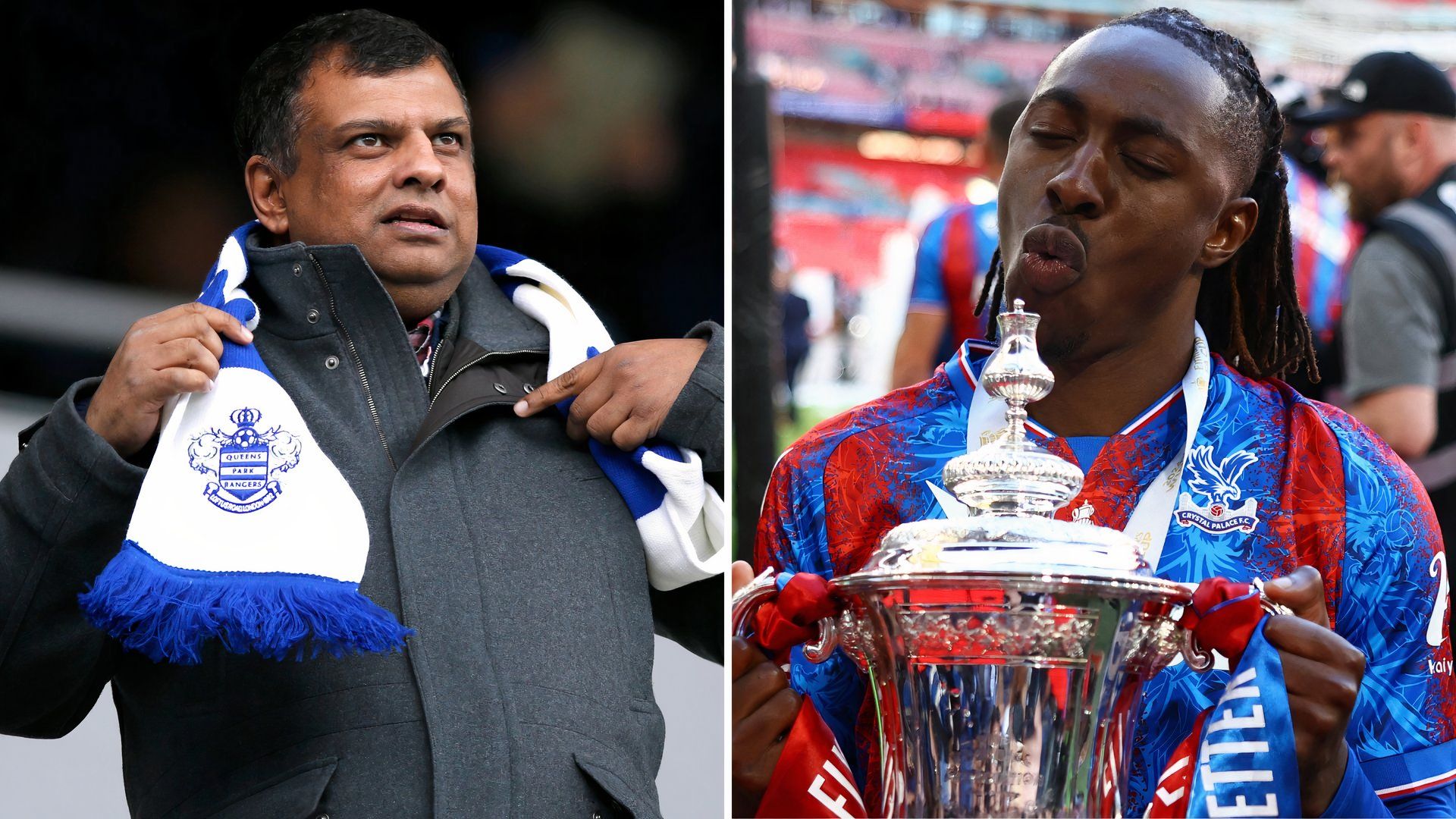 Ex-QPR owner Tony Fernandes, Crystal Palace's Eberechi Eze