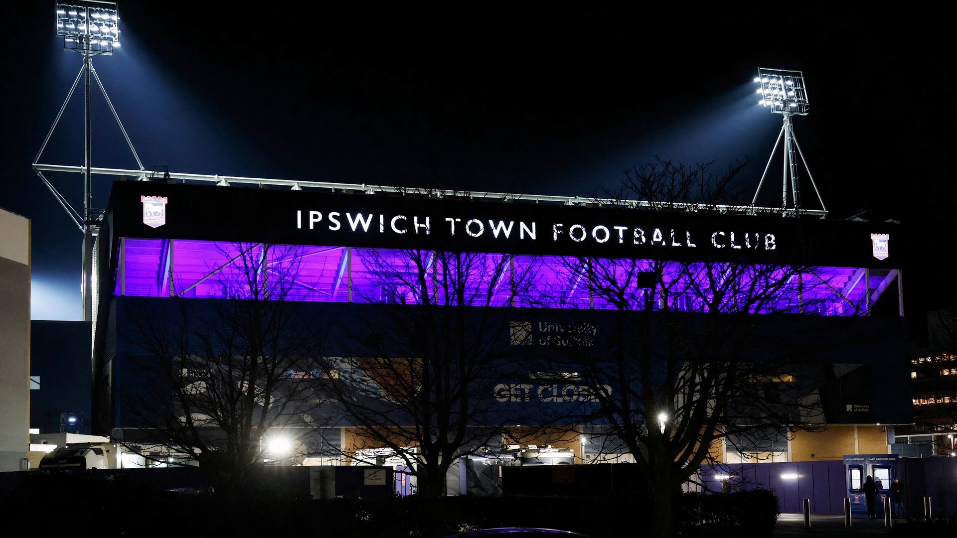 General view of Portman Road from outside