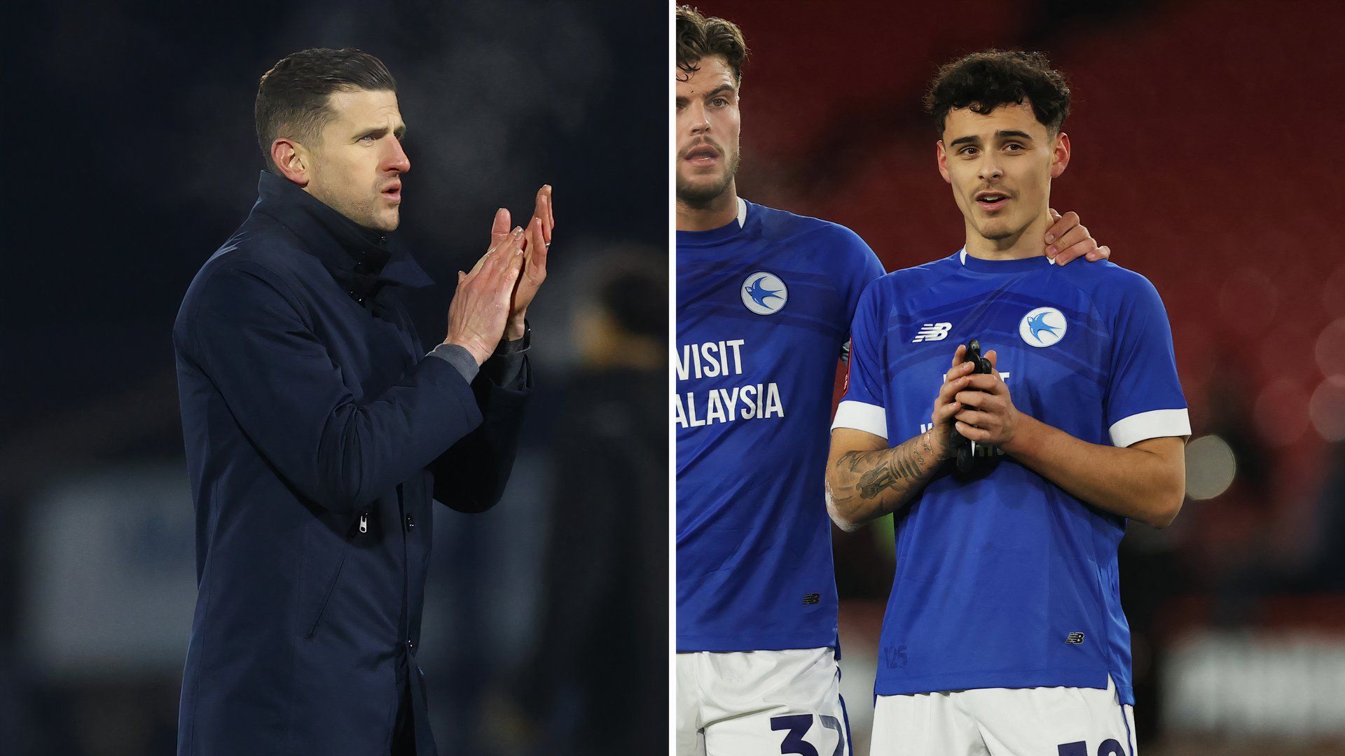 John Mousinho Portsmouth and Alex Robertson Cardiff City