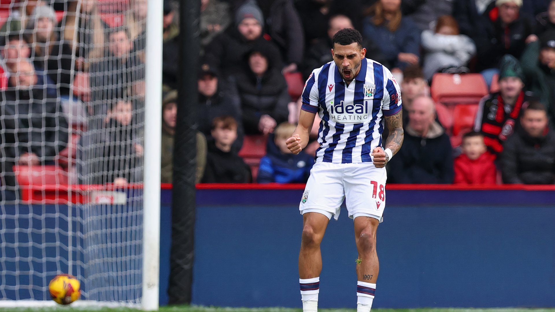 Karlan Grant scores for West Brom vs Sheffield United