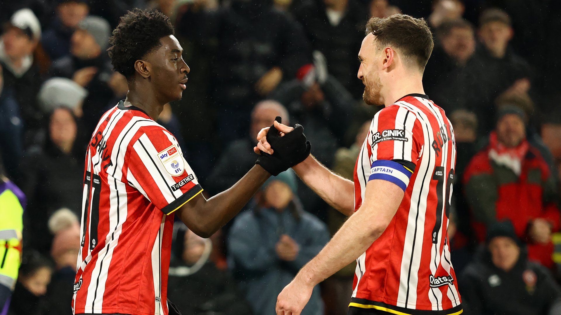 Rak-Sakyi celebrating a goal for Sheffield United