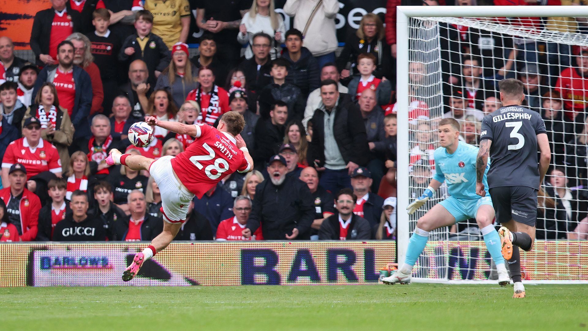 Sam Smith for Wrexham vs Charlton Athletic