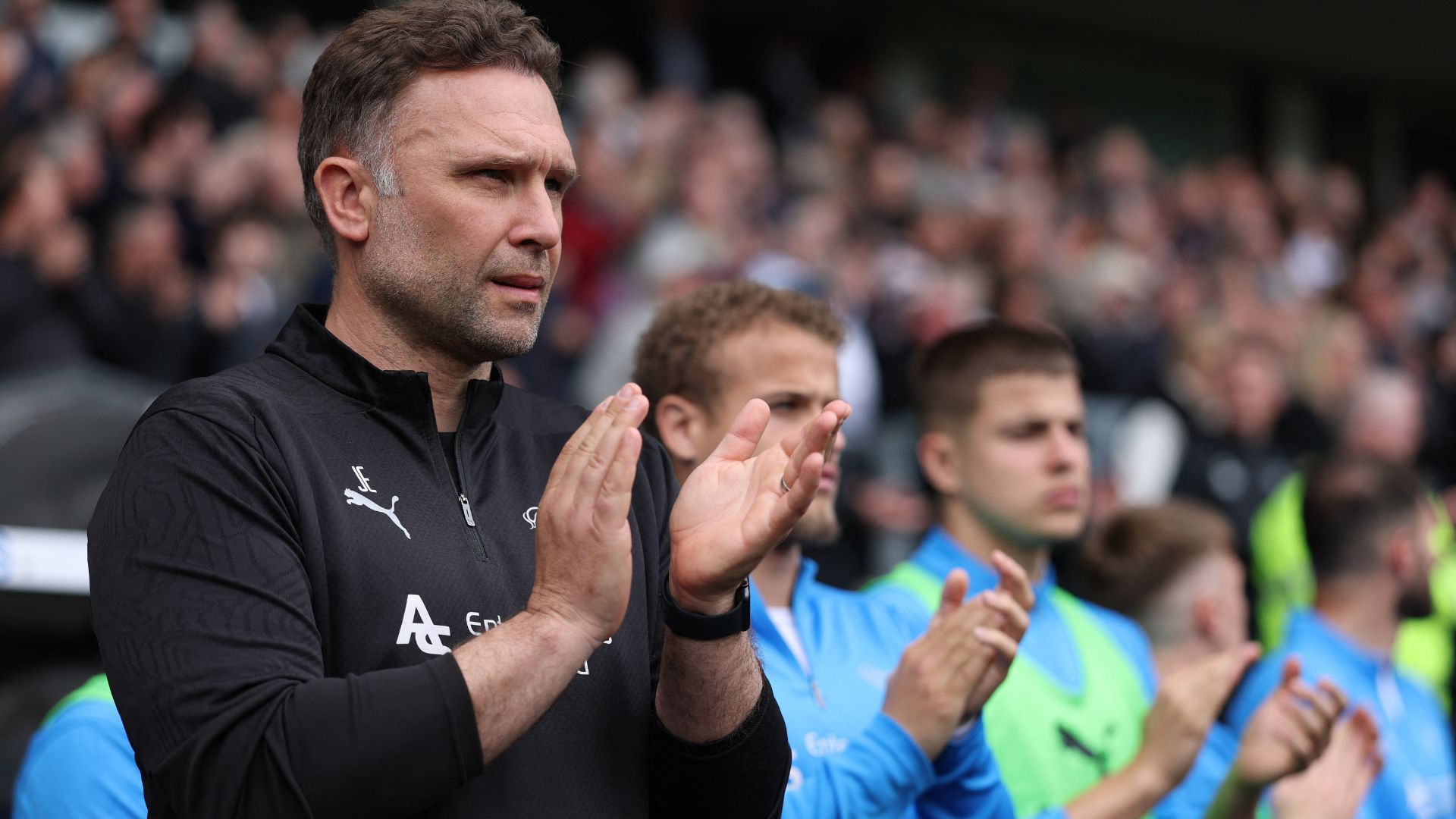 Derby County manager John Eustace