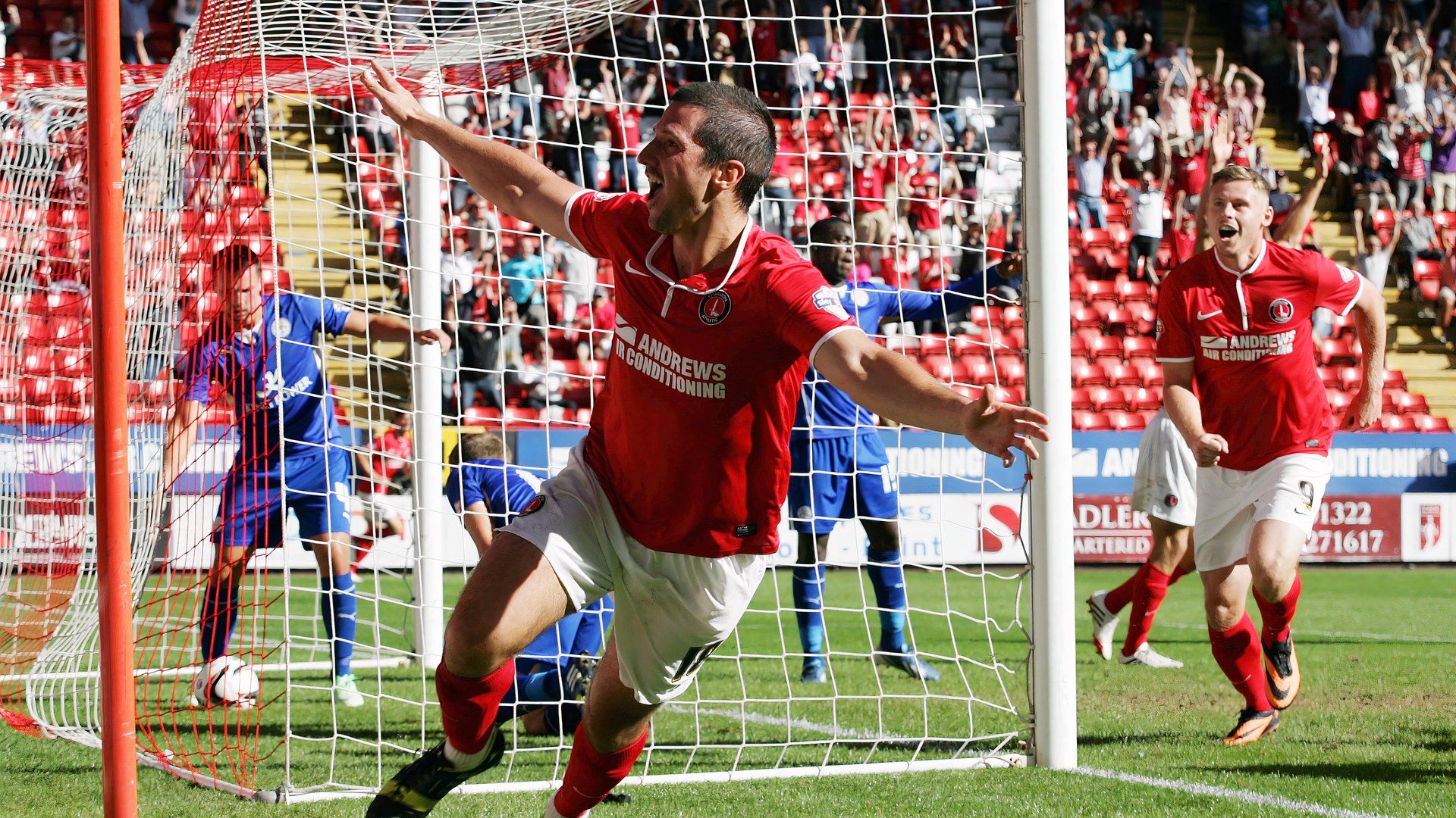 Yann Kermorgant scores against Leicester City
