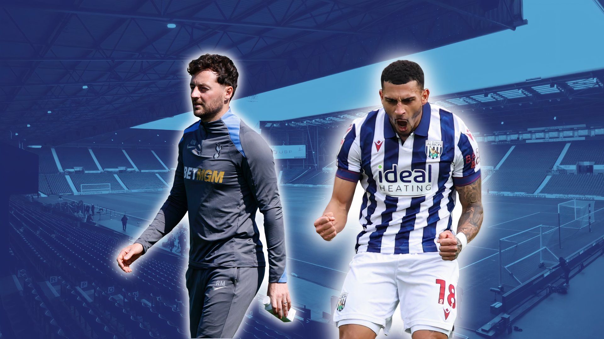 West Brom's Ryan Mason and Karlan Grant