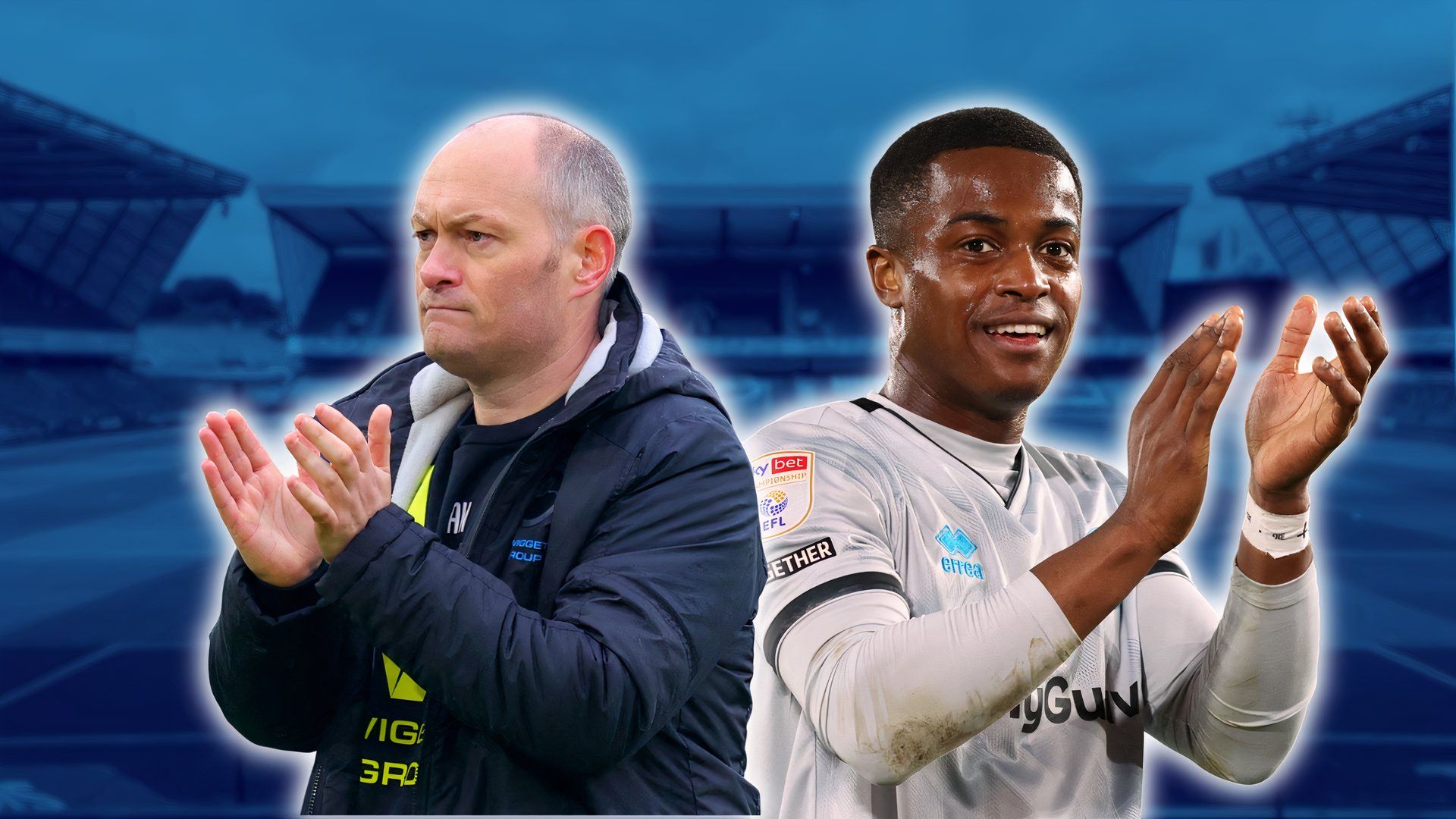 Millwall's Alex Neil and Aidomo Emakhu