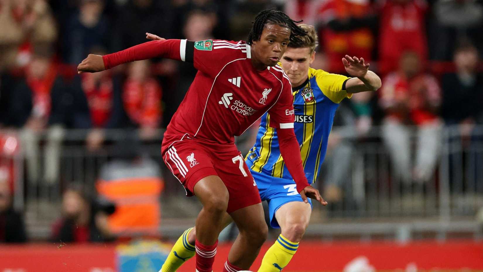 Elias Jelert of Southampton vs Liverpool