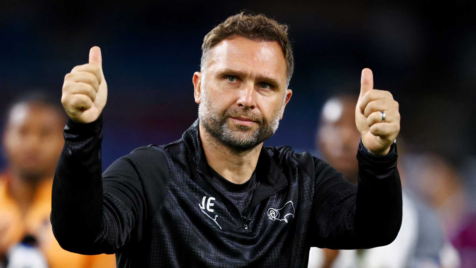 Derby County boss John Eustace