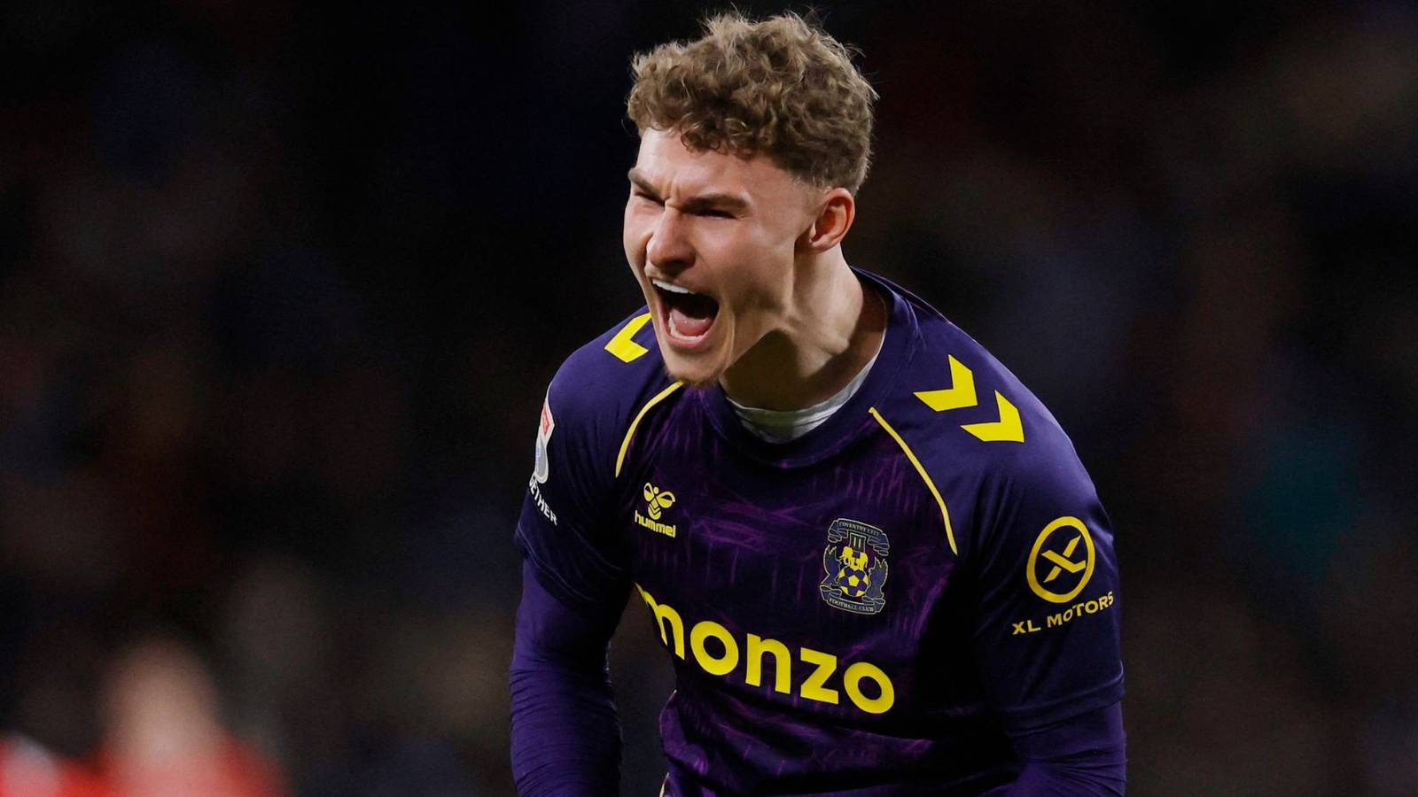 Carl Rushworth celebrating a save