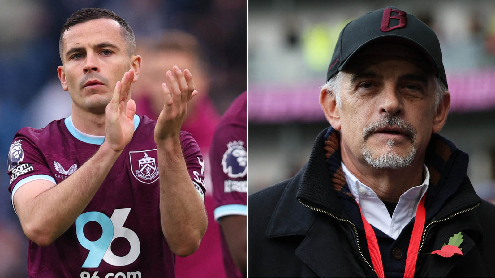 Josh Cullen reacts as Alan Pace breaks Burnley, Nicky Hayen silence