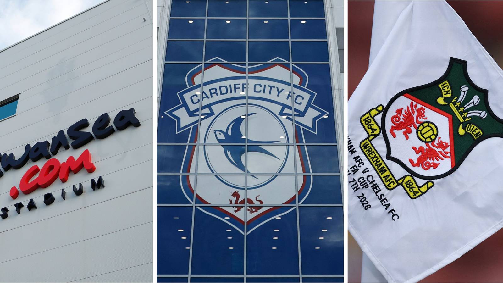 How full Wrexham, Cardiff City and Swansea City's grounds have been ...